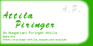 attila piringer business card